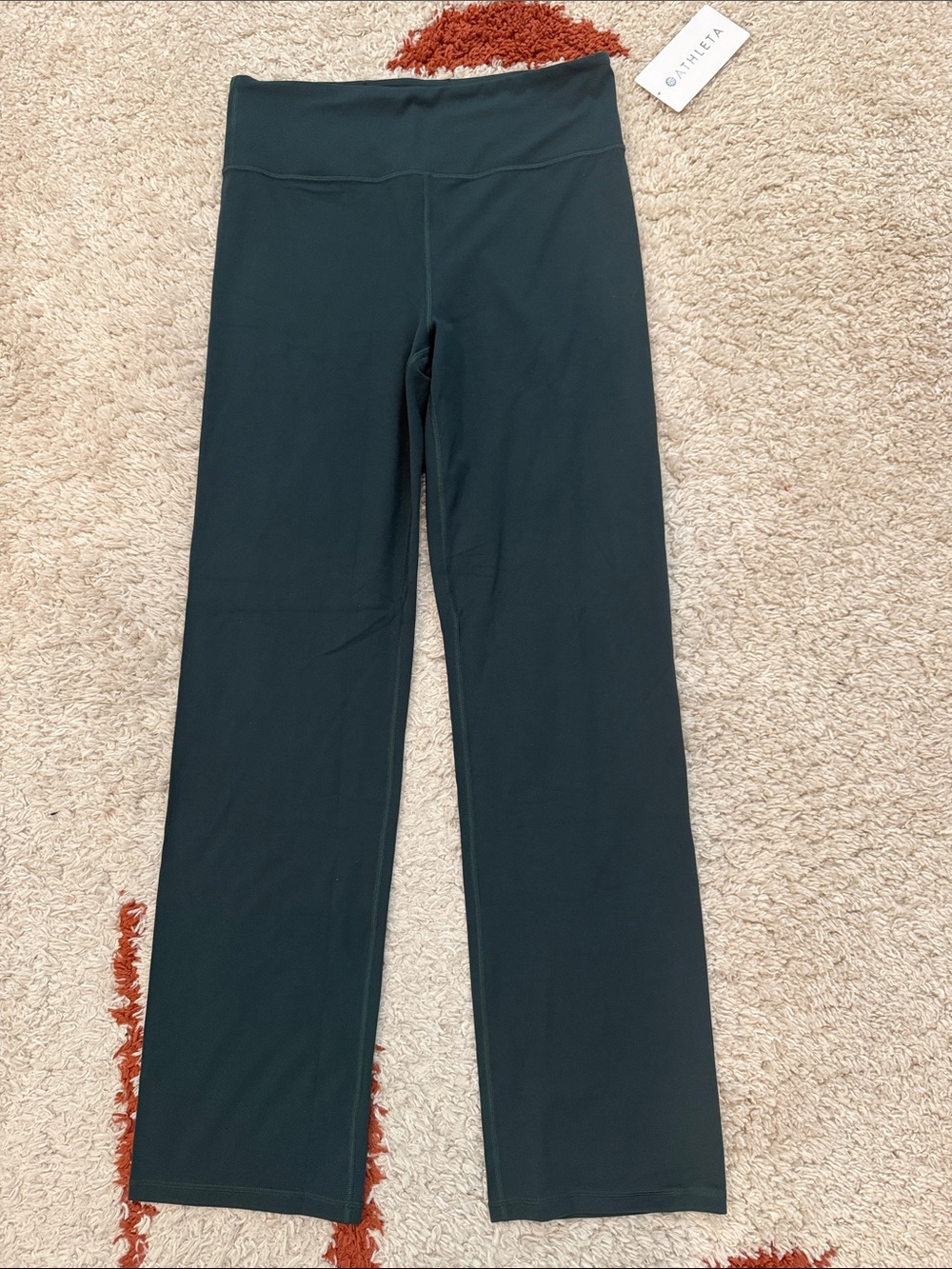 Athleta Elation High Rise Straight Leg Pant Leggings in Pine